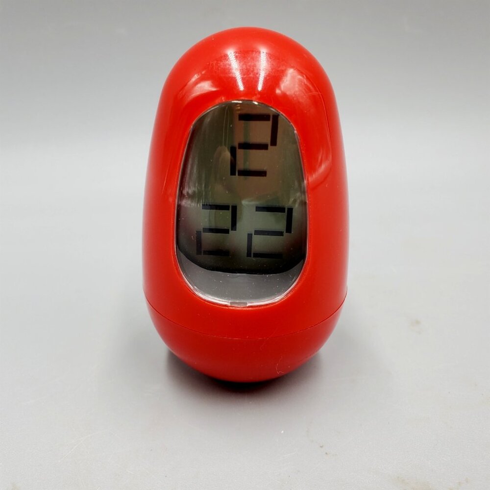 Red Ebay Egg Shape Oval Clock with Instructions